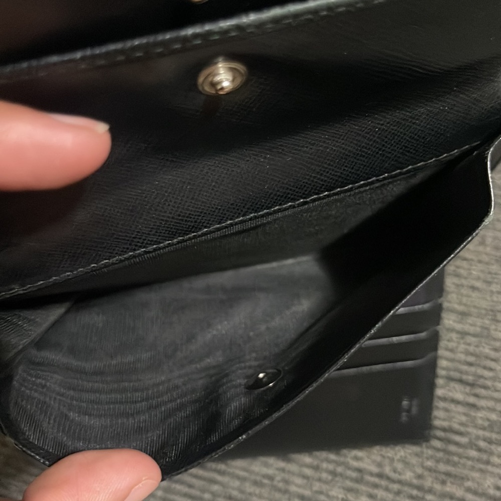 Authentic PRADA Tessuto Black Nylon Trifold Wallet - Picture 5 of 6